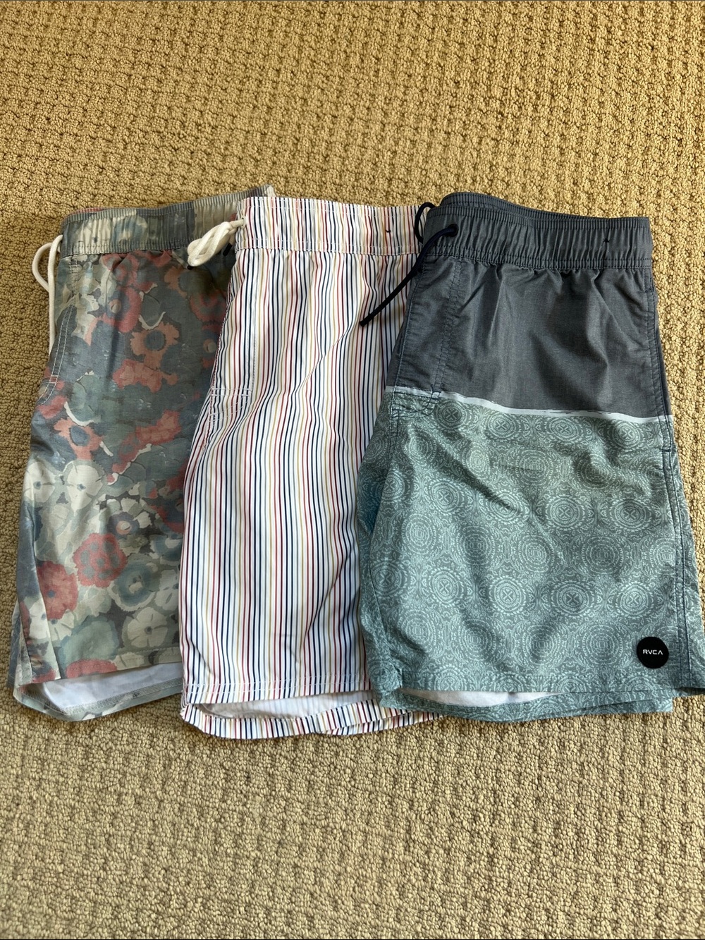RVCA Men’s Bundle of 3 Patterned Swim Trunks